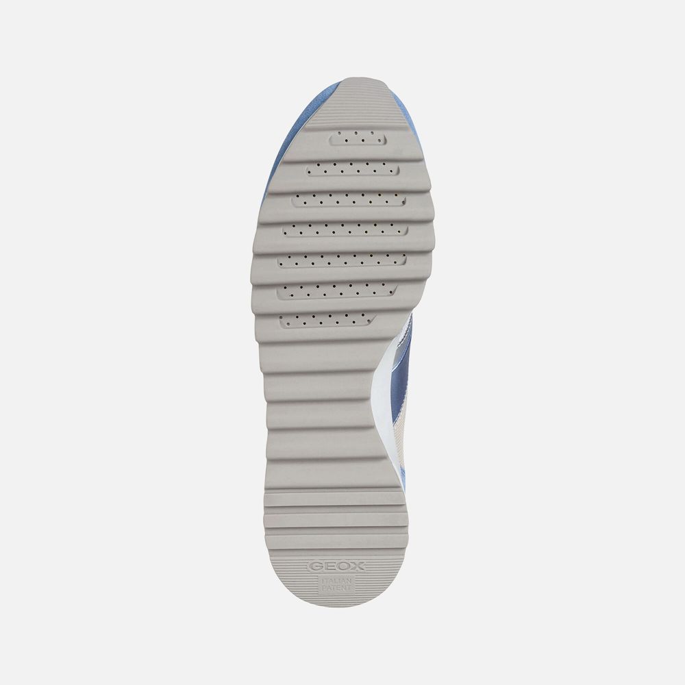 Geox Bayan Spor Ayakkabı Mavi/Beyaz - Tabelya - QUX-741365